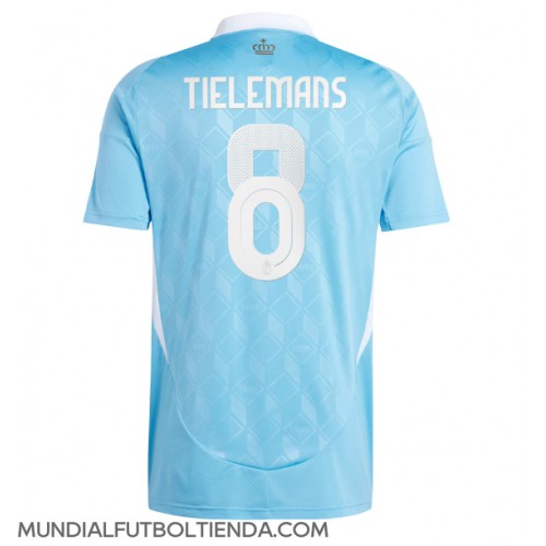 Camiseta Bélgica Youri Tielemans #8 Segunda Equipación Replica Eurocopa 2024 mangas cortas